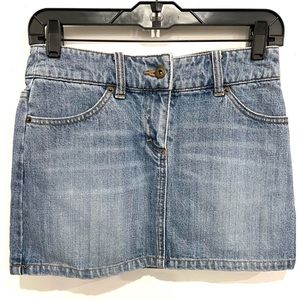 H&M Blue Washed Denim Short Skirt